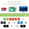 iRasptek Raspberry Pi 5 Kit de démarrage 4Go - Édition OS-Bookworm de 64Go préinstallée (boîtier Rouge et Blanc)