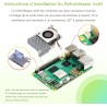 iRasptek Raspberry Pi 5 Kit de démarrage 4Go - Édition OS-Bookworm de 64Go préinstallée (boîtier Rouge et Blanc)