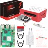 iRasptek Raspberry Pi 5 Kit de démarrage 8Go - Édition OS-Bookworm de 64Go préinstallée (boîtier Rouge et Blanc)