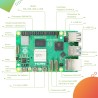 iRasptek Raspberry Pi 5 Kit de démarrage 8Go - Édition OS-Bookworm de 64Go préinstallée (boîtier Rouge et Blanc)