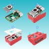 iRasptek Raspberry Pi 5 Kit de démarrage 16Go - Édition OS-Bookworm de 64Go préinstallée (boîtier Rouge et Blanc)
