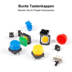 Miuzei Kit de démarrage de Base pour Arduino avec Carte connectée, Module d'alimentation, câble de Jumper, resistors, LED, Planc
