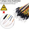 Miuzei Kit de démarrage de Base pour Arduino avec Carte connectée, Module d'alimentation, câble de Jumper, resistors, LED, Planc