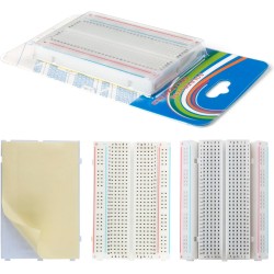 Miuzei Kit de démarrage de Base pour Arduino avec Carte connectée, Module d'alimentation, câble de Jumper, resistors, LED, Planc