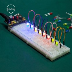 Miuzei Breadboard Kit Composant Electronique Starter Compatible avec Arduino,pour Raspberry Pi Inclure Plaque essai Potentiometr