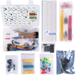 Miuzei Breadboard Kit Composant Electronique Starter Compatible avec Arduino,pour Raspberry Pi Inclure Plaque essai Potentiometr