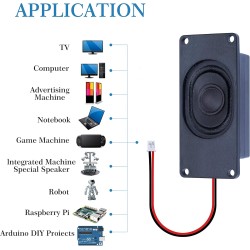 CQRobot Speaker 3 Watt 4 Ohm for Arduino, JST-PH2.0 Interface. It is Ideal for a Variety of Small Electronic Projects.
