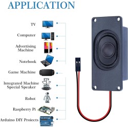 CQRobot Speaker 5 Watt 8 Ohm for Arduino, 2.54mm Dupont Interface. It is Ideal for a Variety of Small Electronic Projects.