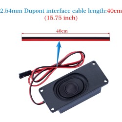 CQRobot Miniature Loudspeaker 5 Watt 8 Ohm Passive Enclosed Audio/Woofer Speaker Compatible with Arduino Board. 2.54mm Dupont In