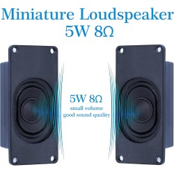 CQRobot Miniature Loudspeaker 5 Watt 8 Ohm Passive Enclosed Audio/Woofer Speaker Compatible with Arduino Board. JST-PH 2.0 mm 2-