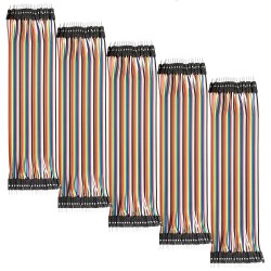 AZDelivery 5 x Jumper Wire Cavalier Câble M2M pour Microcontrôleur Breadboard – 3 en 1 Multicouleur Wire Compatible avec Arduino