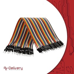 AZDelivery 5 x Jumper Wire Cavalier Câble M2M pour Microcontrôleur Breadboard – 3 en 1 Multicouleur Wire Compatible avec Arduino