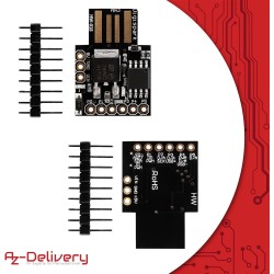 AZDelivery 3 x Digispark Rev. 3 Kickstarter avec USB Carte de Développement Compatible à 100% avec ATtiny85 et Arduino incluant 