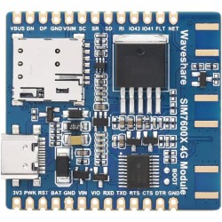 Waveshare SIM7600E-H 4G-Module, Used for Windows/Linux Dial-up Internet Access, Cloud Platform Communication, GNSS Locating, Com