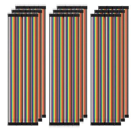 AZDelivery Jumper Wire Cable 3 x 40 pcs. Chaque 20 cm M2M/ F2M / F2F, 40Pin Mâle vers Mâle, 40 Pin Femelle vers Femelle, Compati