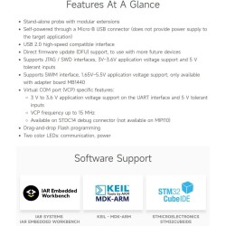 Waveshare STLINK-V3SET Modular in-Circuit Debugger and Programmer for STM32/STM8 Microcontrollers Stand-Alone Probe Bridge and V
