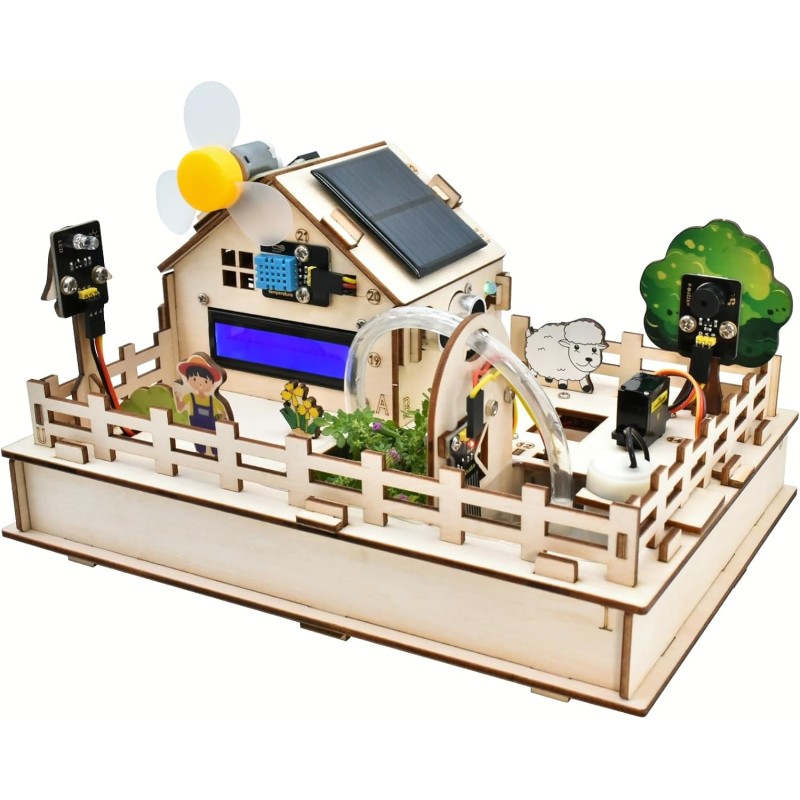 KEYESTUDIO ESP32 IoT Smart Farm Starter Kit for Arduino and Scratch Programming, DIY Sensor Kit