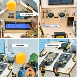 KEYESTUDIO ESP32 IoT Smart Farm Starter Kit for Arduino and Scratch Programming, DIY Sensor Kit