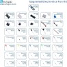 ELEGOO Kit Électronique Mis à Jour avec Module d'alimentation, Câbles Jumpers, Potentiomètre de précision, Plaque de Test 830 Po
