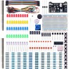 ELEGOO Fun Kit Composant Électronique Breadboard Câble Resistor Capacitor LED Potentiomètre, Kit d'apprentissage, Mega