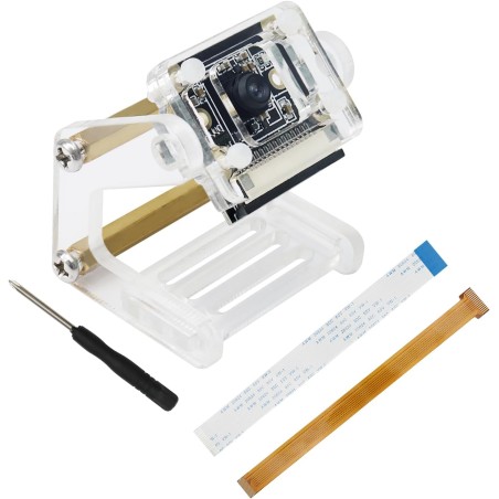 Freenove 8MP Camera for Raspberry Pi 5 4 B 3 B+ A+ Zero 2 W Jetson Nano with Adjustable Holder and Ribbon Cable, 120° Viewing An