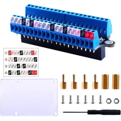 GeeekPi Raspberry Pi Micro GPIO Terminal Block Breakout Board Module,Raspberry Pi GPIO Expansion Board Micro Connector pour Rasp