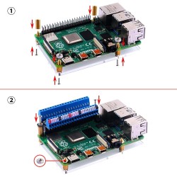 GeeekPi Raspberry Pi Micro GPIO Terminal Block Breakout Board Module,Raspberry Pi GPIO Expansion Board Micro Connector pour Rasp