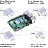 GeeekPi 20PCS Dissipateurs de Chaleur pour Raspberry Pi 4 Modèle B,Raspberry Pi Dissipateurs de Chaleur en Aluminium avec Ruban 