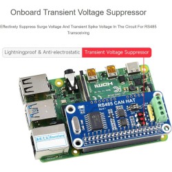 RS485 Can Hat pour Raspberry Pi 4B/3B+/3B/2B/B+/A+/Zero/Zero W/WH, Autoriser la Communication Longue Distance Via la Fonction RS