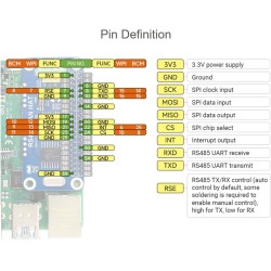 RS485 Can Hat pour Raspberry Pi 4B/3B+/3B/2B/B+/A+/Zero/Zero W/WH, Autoriser la Communication Longue Distance Via la Fonction RS