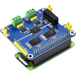 Waveshare 2-Channel Isolated Can Expansion Hat for Raspberry Pi with MCP2515 + SN65HVD230 Dual Chips Solution and Multi Onboard 