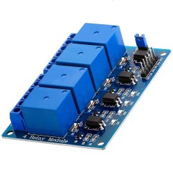 AZDelivery 4 Canaux Module Relais 5V avec Optocoupleur Low-Level-Trigger Compatible avec Arduino et Raspberry Pi incluant Un E-B