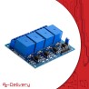 AZDelivery 4 Canaux Module Relais 5V avec Optocoupleur Low-Level-Trigger Compatible avec Arduino et Raspberry Pi incluant Un E-B