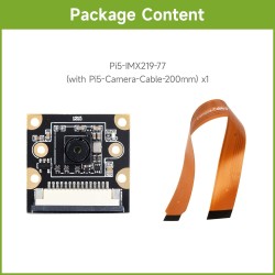 Waveshare IMX219 Camera Module, Compatible with Raspberry Pi 5, 8MP, MIPI-CSI Interface, 79.3°FOV, Comes with Pi5 CSI Flexible C