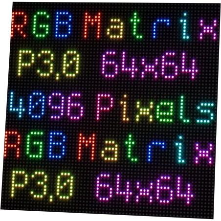 Panneau matriciel LED RVB 64 x 64 mm Full Color pour Raspberry Pi 4B+ 4B 3B+ 3B 2B+ Zero W WH 2 W Pico ESP32 Ardui 3 mm Pitch 40