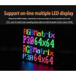 Panneau matriciel LED RVB 64 x 64 mm Full Color pour Raspberry Pi 4B+ 4B 3B+ 3B 2B+ Zero W WH 2 W Pico ESP32 Ardui 3 mm Pitch 40