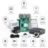 Raspberry Pi 5 4 Go Starter-Kit Noir | Bloc d'alimentation USB-C 27 W | Boîtier avec Ventilateur | Carte mémoire 64 Go | Câble M