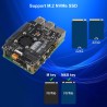 ZDE ZP583 PoE+ HAT PCIe to M.2 Key M NVMe SSD Adapter Board Power Over Ethernet with Aluminum Heatsink Onboard Cooling Fan for R