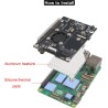 ZDE ZP583 PoE+ HAT PCIe to M.2 Key M NVMe SSD Adapter Board Power Over Ethernet with Aluminum Heatsink Onboard Cooling Fan for R