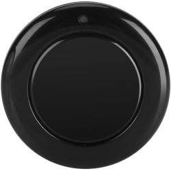 Nikou Émetteur à Distance sans Fil Mural 433 MHz, émetteur Rond à télécommande RF EV1527 1 Bouton de régulation(Noir)