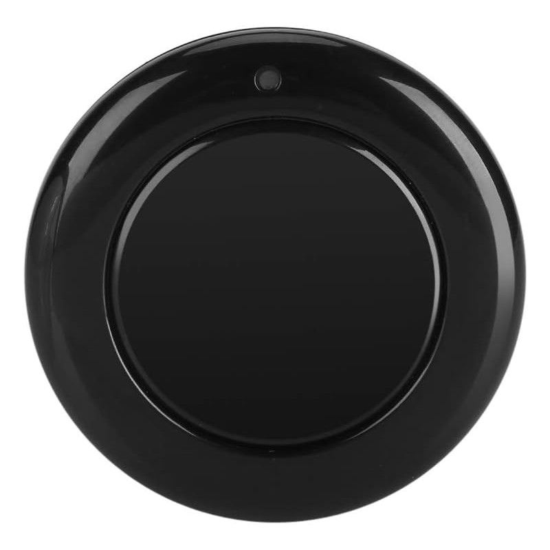 Nikou Émetteur à Distance sans Fil Mural 433 MHz, émetteur Rond à télécommande RF EV1527 1 Bouton de régulation(Noir)