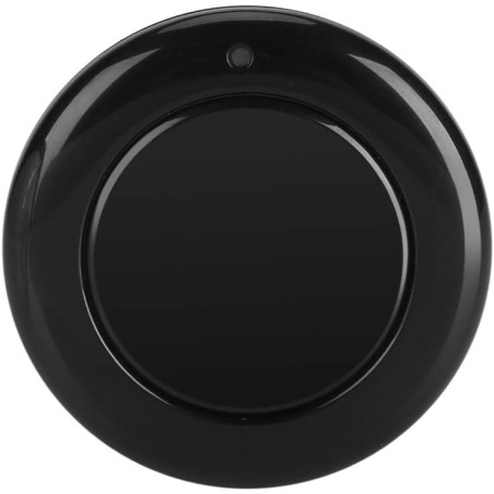 Nikou Émetteur à Distance sans Fil Mural 433 MHz, émetteur Rond à télécommande RF EV1527 1 Bouton de régulation(Noir)