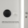 Nikou Émetteur à Distance sans Fil Mural 433 MHz, émetteur Rond à télécommande RF EV1527 1 Bouton de régulation(Noir)