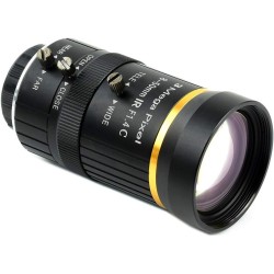 Waveshare Quality Industrial Zoom Lens 8-50mm Adjustable Focal Length with Adjustable Angle of View C-Mount Compatible with Rasp