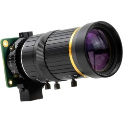 Waveshare Quality Industrial Zoom Lens 8-50mm Adjustable Focal Length with Adjustable Angle of View C-Mount Compatible with Rasp