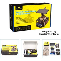 KEYESTUDIO Kit électronique de Suivi Solaire DIY pour Arduino UNO, capteur de température et d'humidité, capteur de lumière BH17