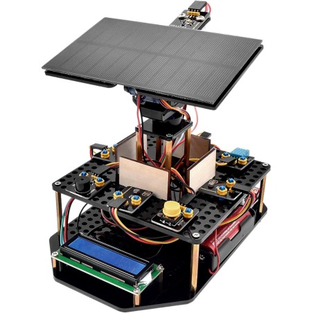 KEYESTUDIO Kit électronique de Suivi Solaire DIY pour Arduino UNO, capteur de température et d'humidité, capteur de lumière BH17