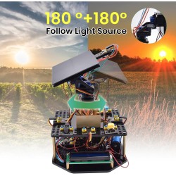KEYESTUDIO Kit électronique de Suivi Solaire DIY pour Arduino UNO, capteur de température et d'humidité, capteur de lumière BH17
