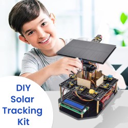 KEYESTUDIO Kit électronique de Suivi Solaire DIY pour Arduino UNO, capteur de température et d'humidité, capteur de lumière BH17