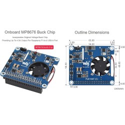 POE Hat for Raspberry Pi 4B 3B+,802.3af/at-Compliant,Power Over Ethernet Hat (C) Expansion Board for Raspberry Pi 3B+ 4B,with Co
